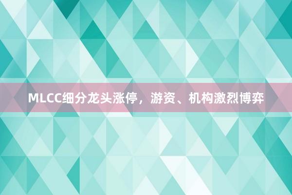 MLCC细分龙头涨停，游资、机构激烈博弈